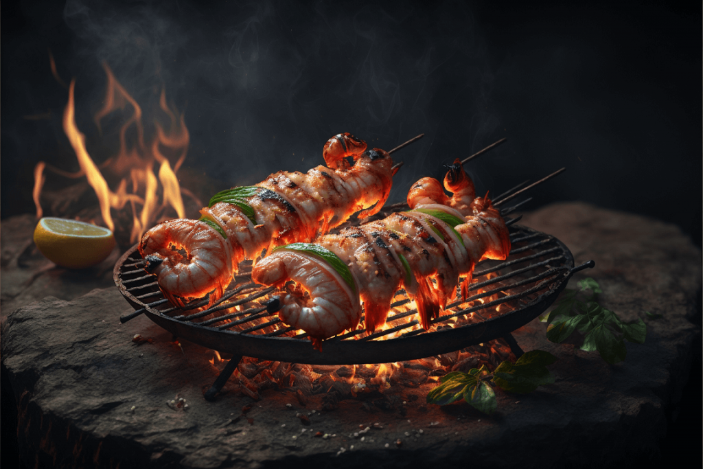 Grilled Bacon-Wrapped Shrimp Skewers