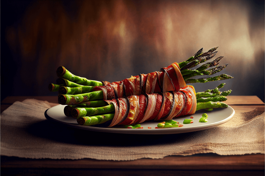 keto bacon wrapped asparagus